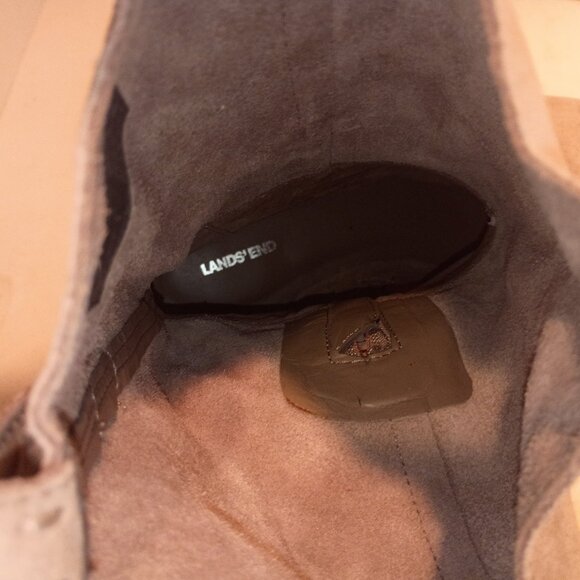 LAND'S END Women's 7.5D US/38 EU Flat Slouchy 9" Boot Warm Graphite Gray Suede - Picture 13 of 13